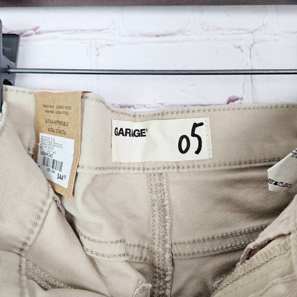 NWT GARAGE Tall Haute High Rise Tan Ultra Stretch Jeggings in Beige Sand Size: 5 - Picture 2 of 7